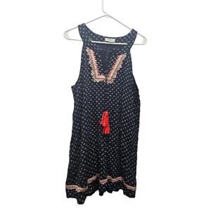 Thml Anthropologie Embroidered Tassels Sun Dress Size XL Halter